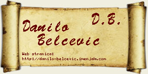 Danilo Belčević vizit kartica